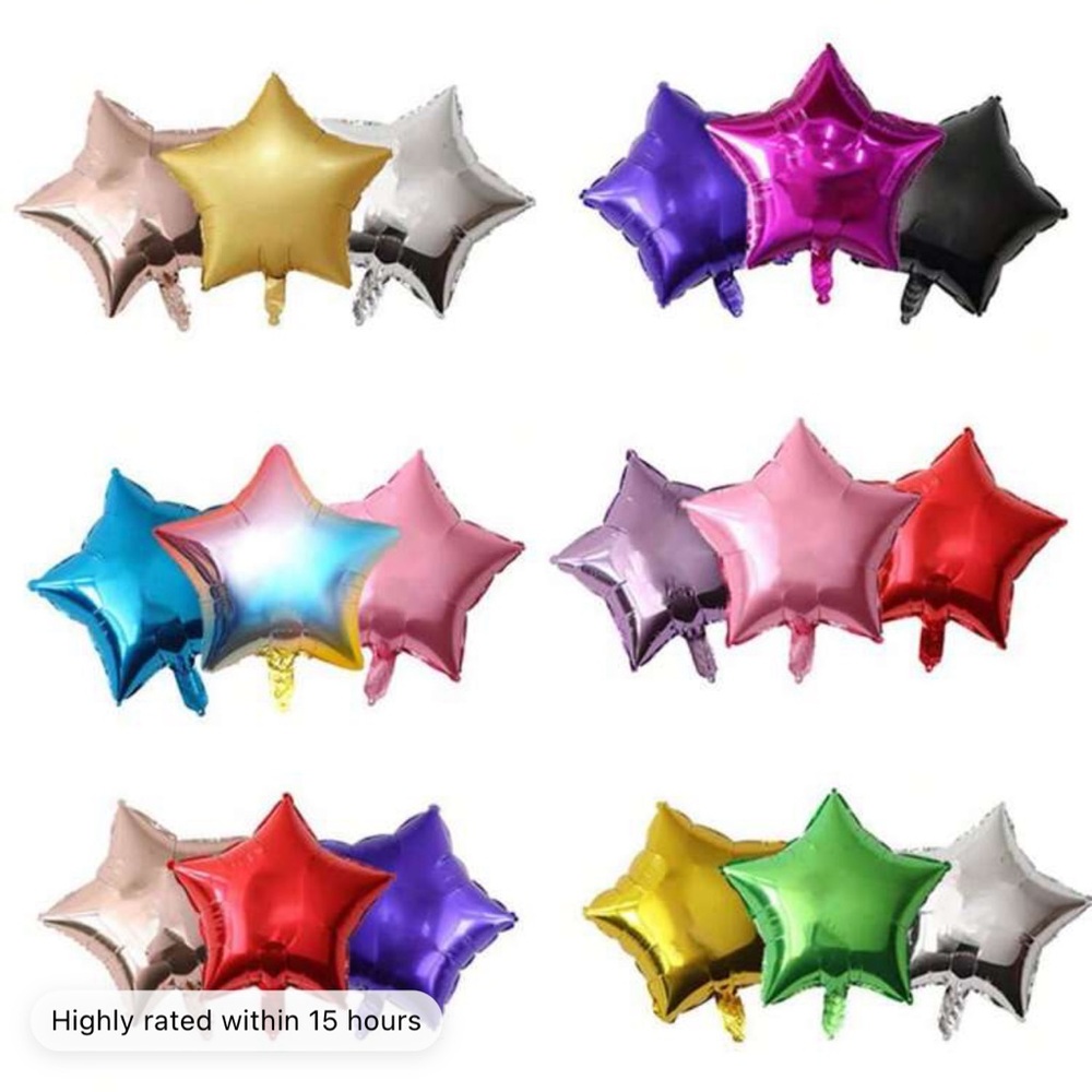 Mini star balloon set of 9. New.